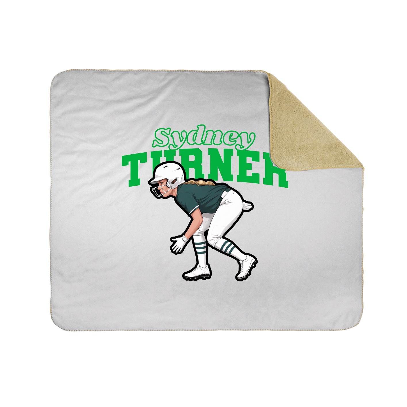 Throw Blanket — Name Arch in White