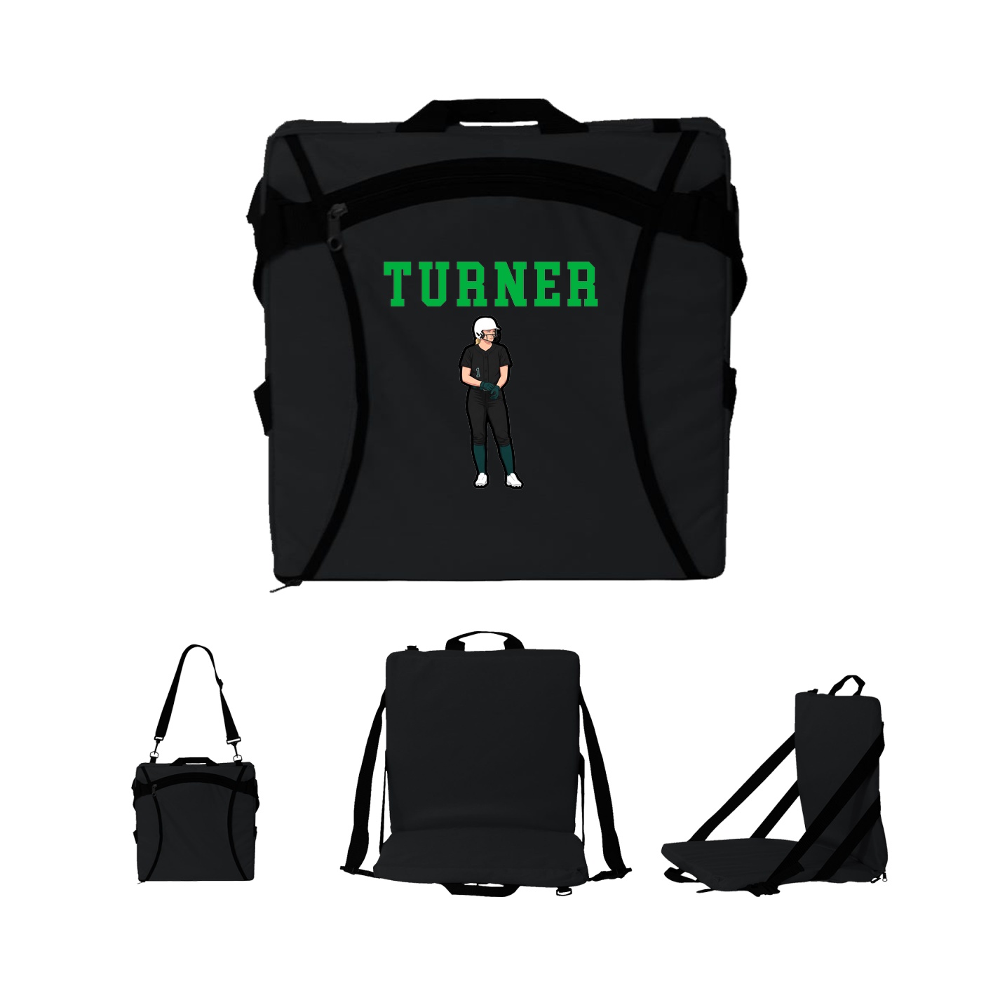Folding Stadium Seat — Shirsey in Black