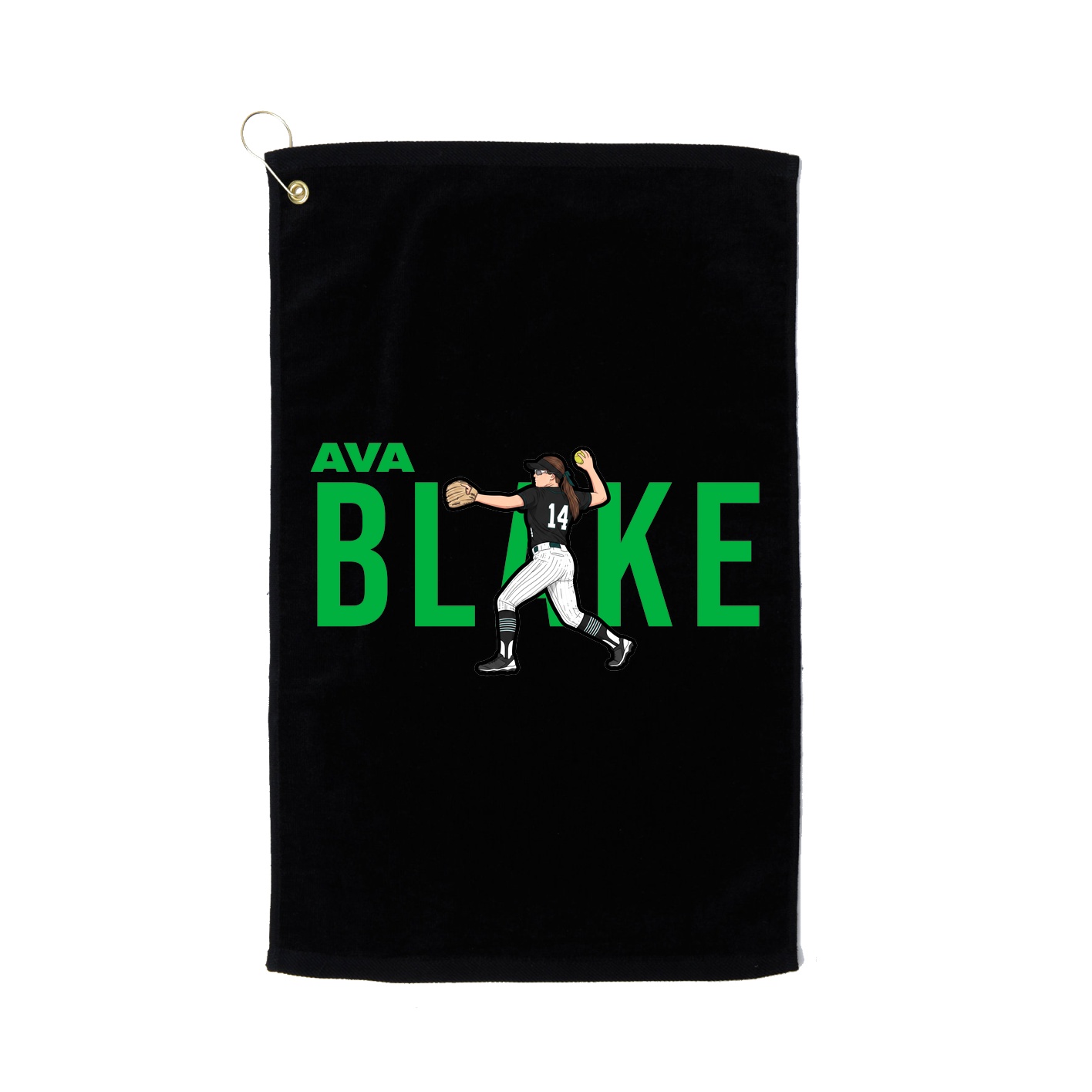 Golf Towel — Player Name in Black