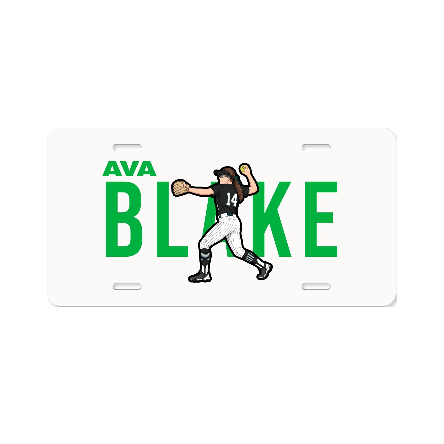License Plate — Player Name in Classic