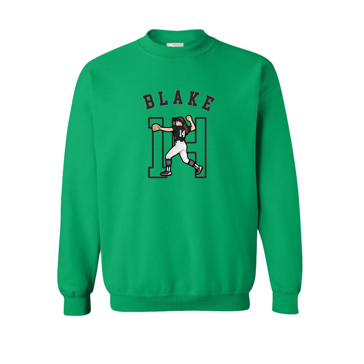 Fleece Crew — Shirsey Arch in Green