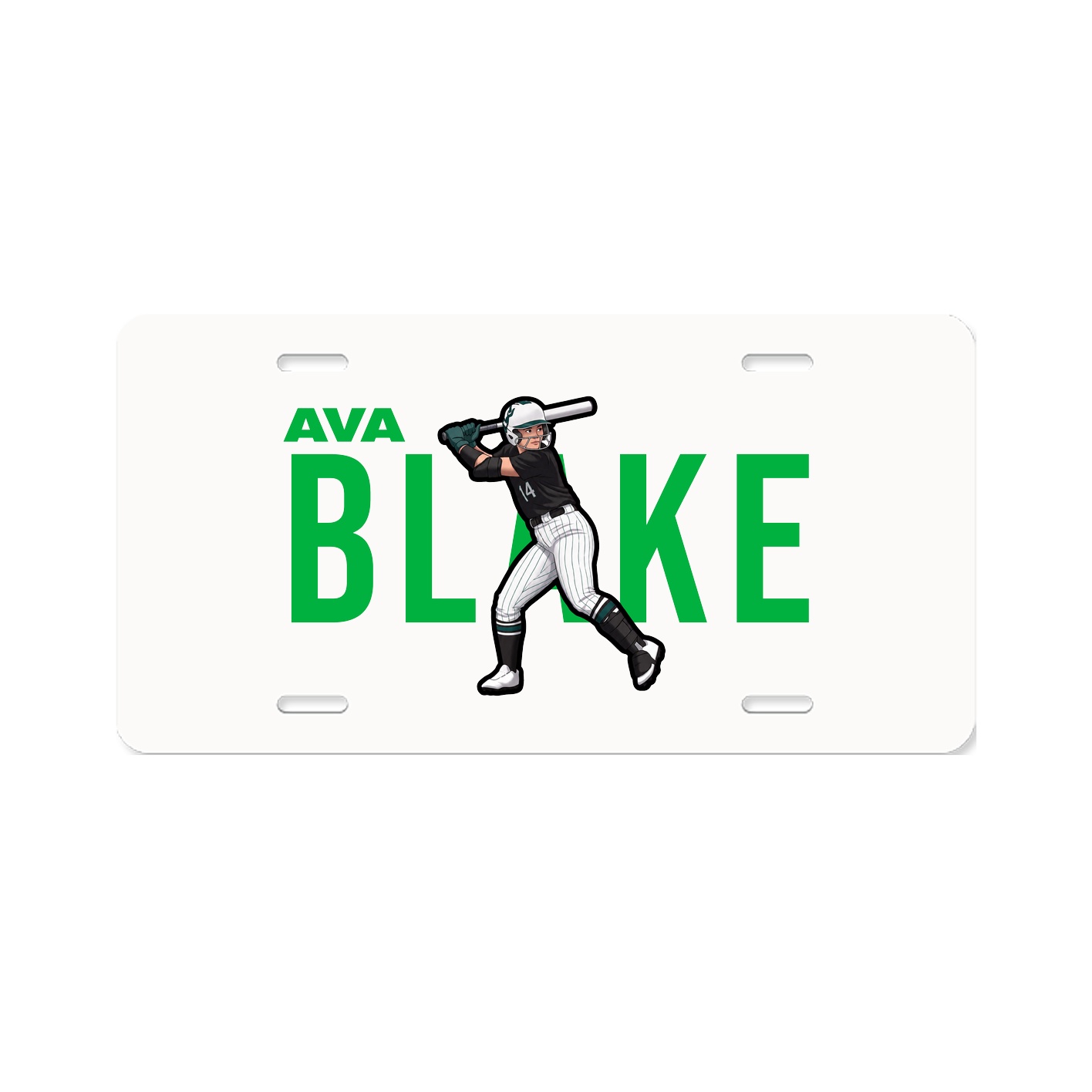 License Plate — Player Name in Classic