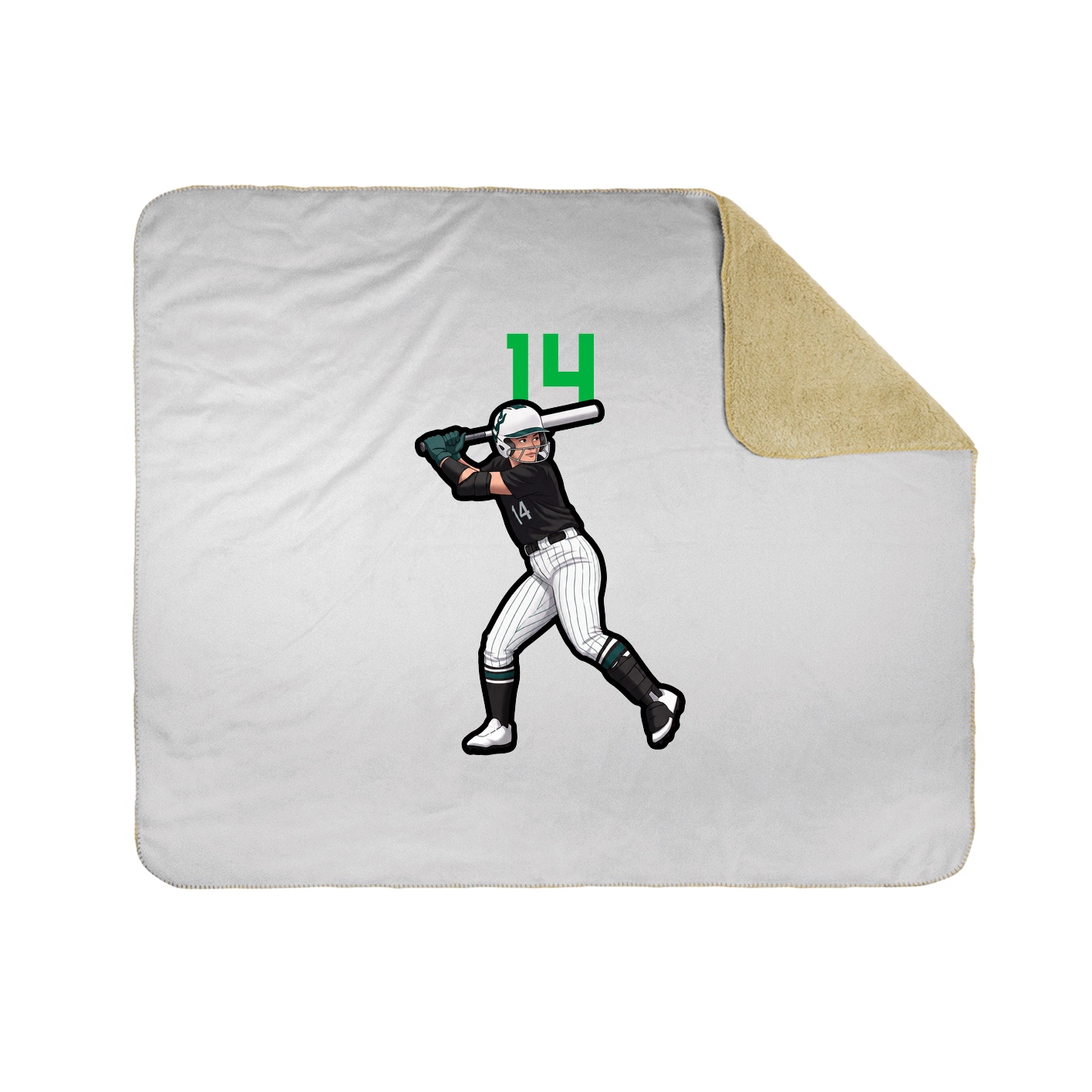 Throw Blanket — Number Top in White