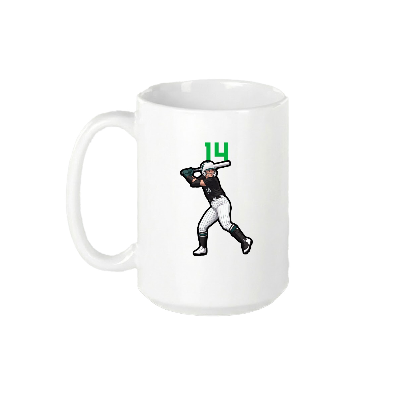 15oz Coffee Mug — Number Top in White