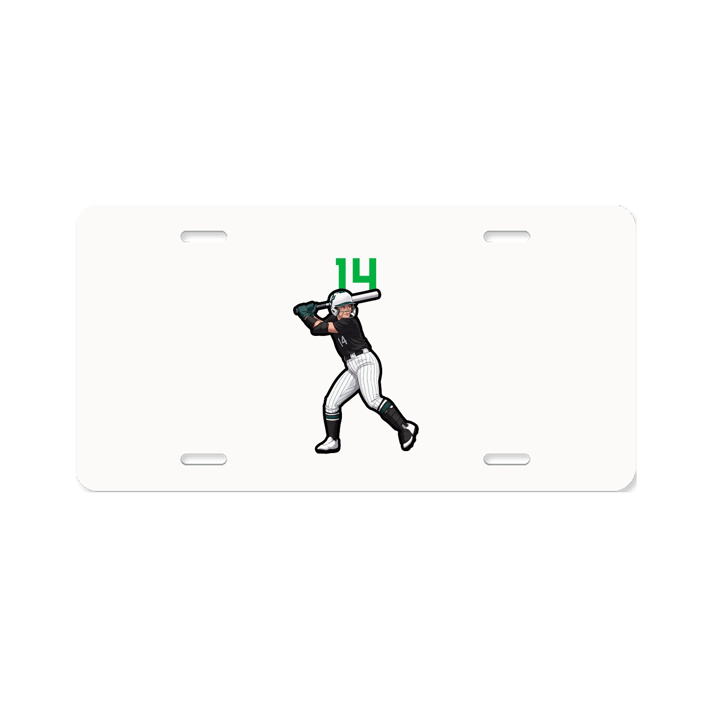 License Plate — Number Top in Classic