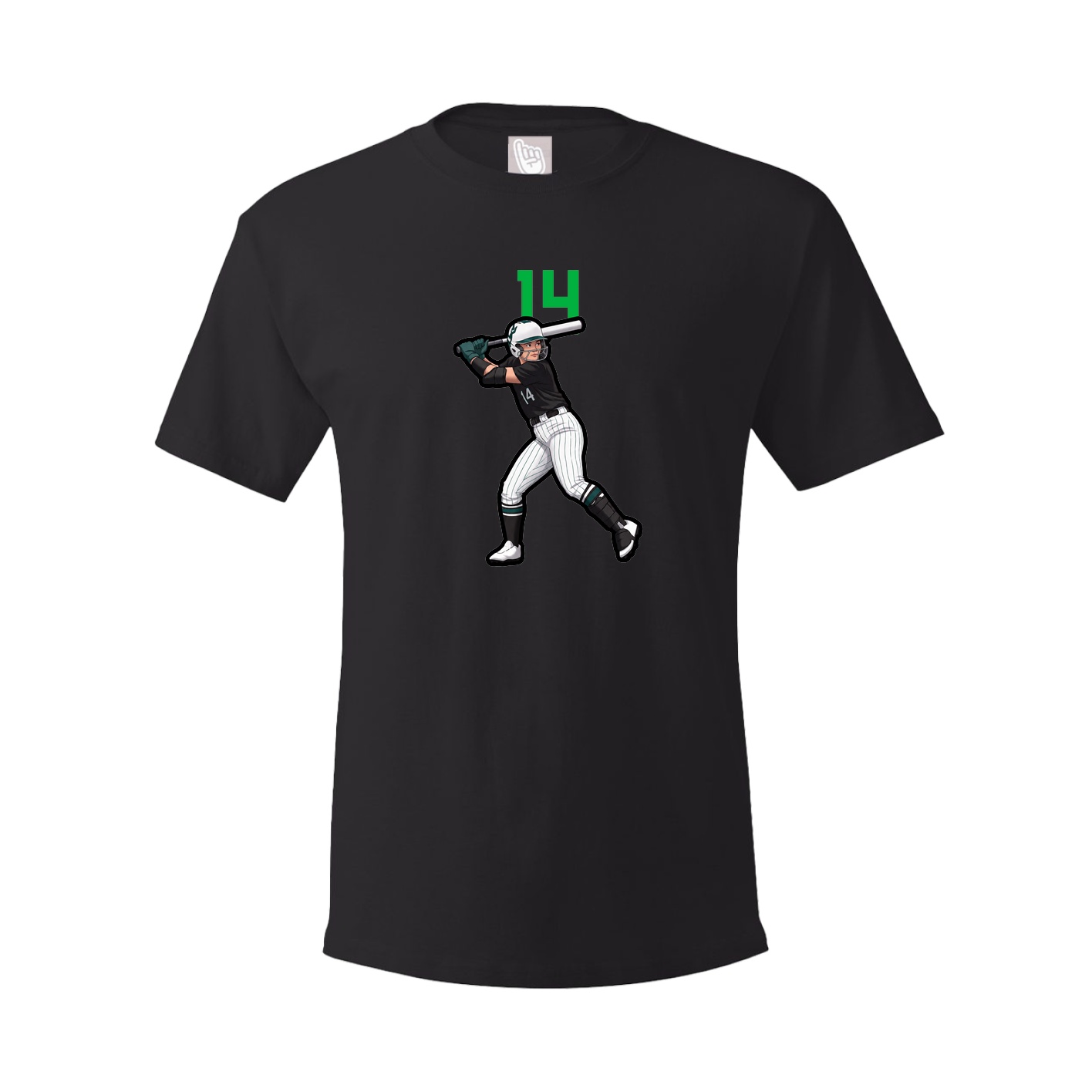 Youth Tee — Number Top in Black