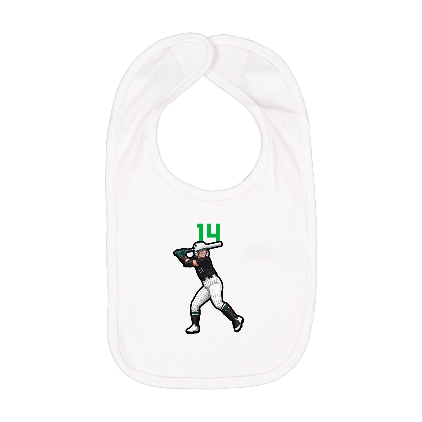 Infant Bib — Number Top in White