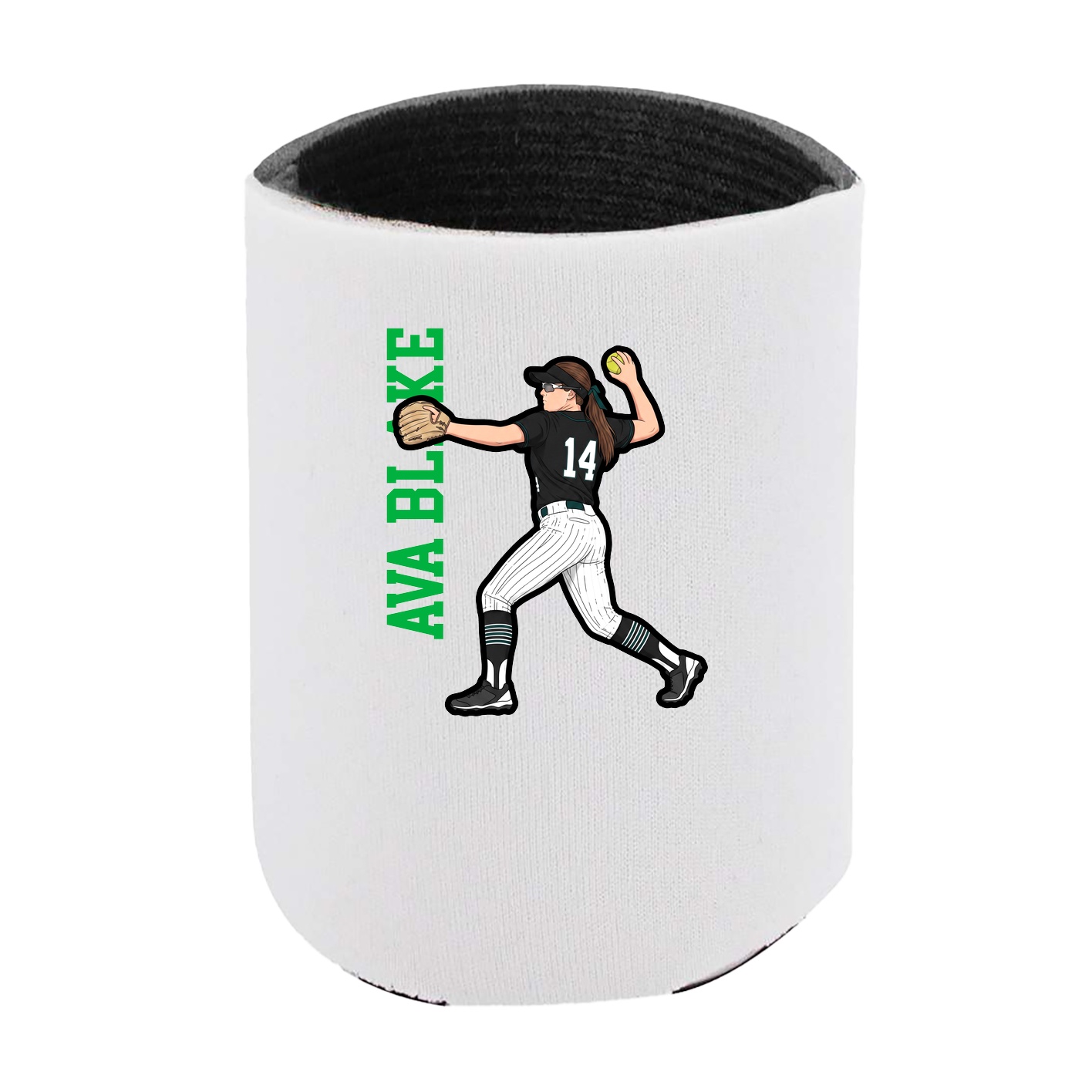 Can Holder — Name Vertical in White