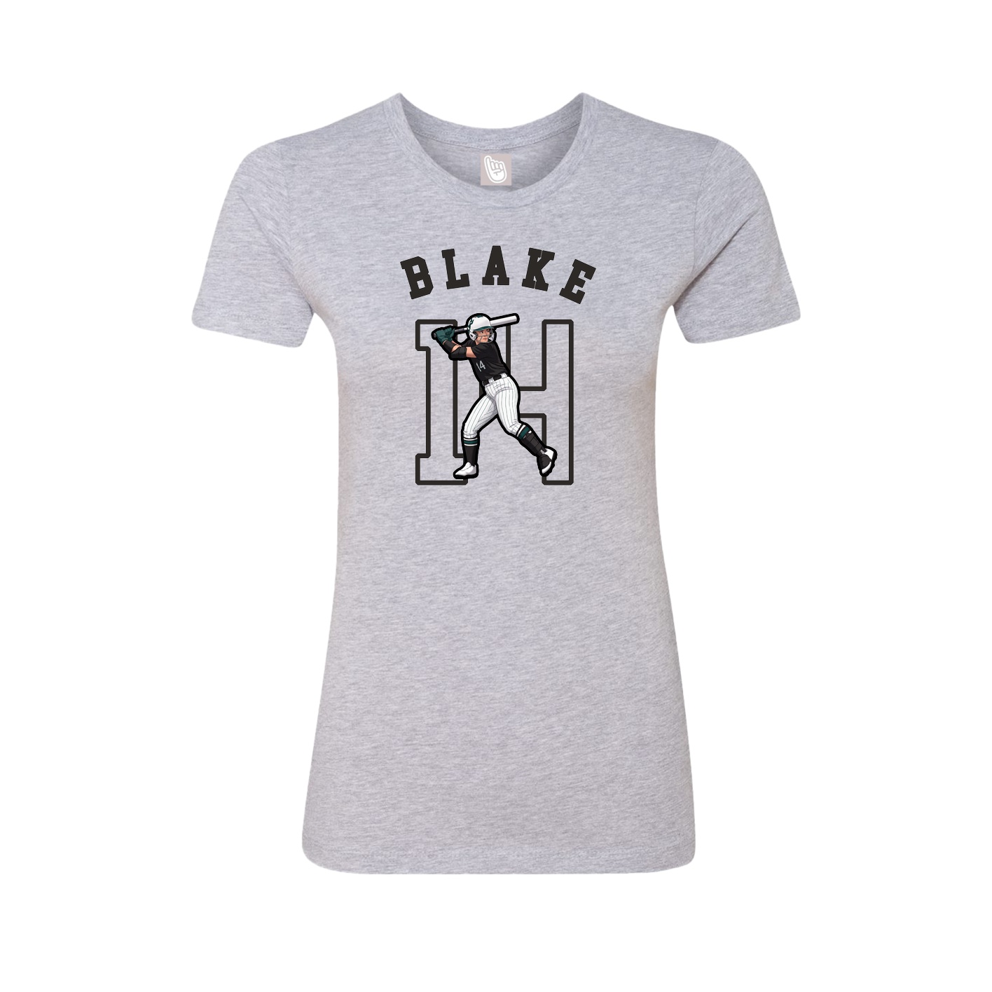 Fitted Women's Tee — Shirsey Arch in Grey