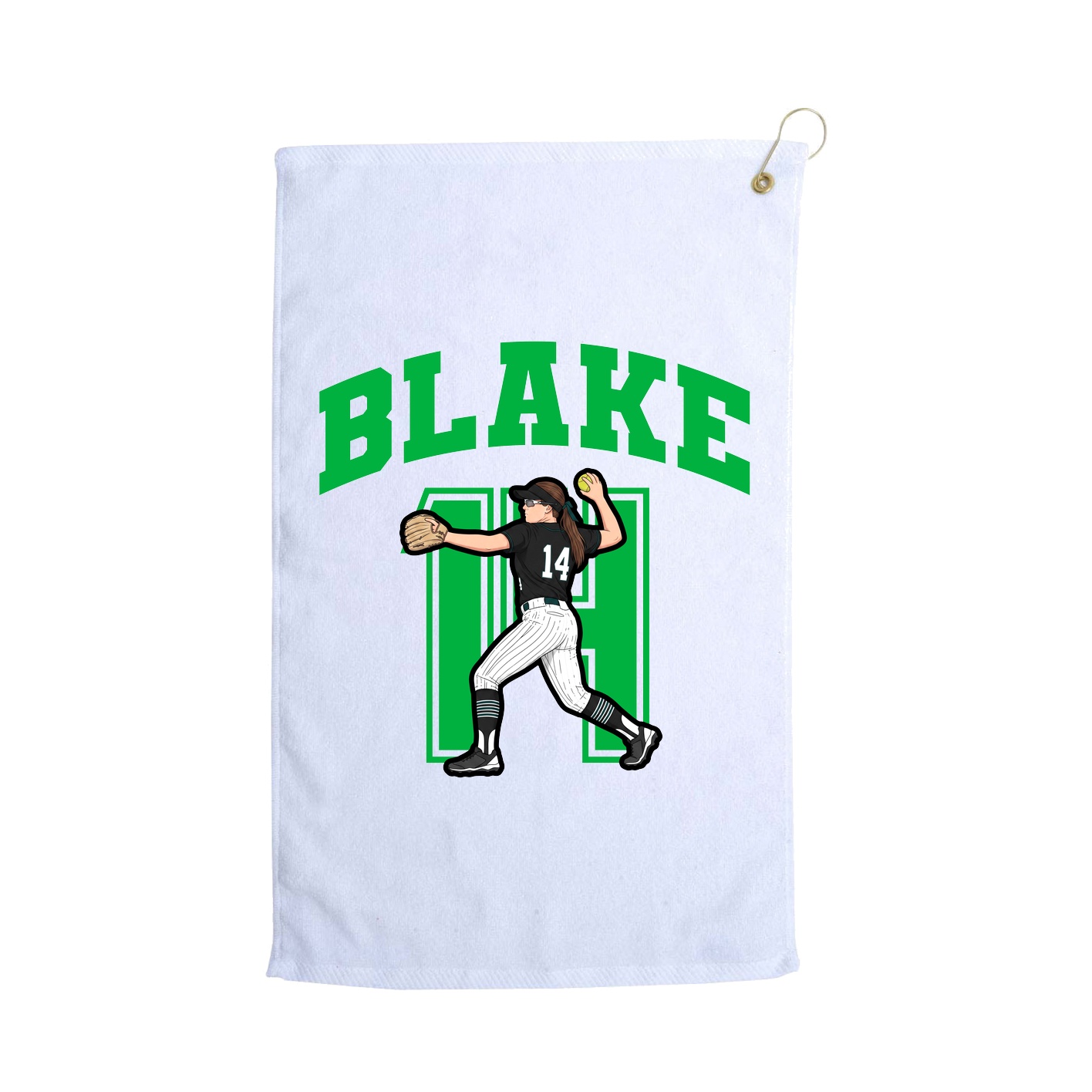 Golf Towel — Number in White