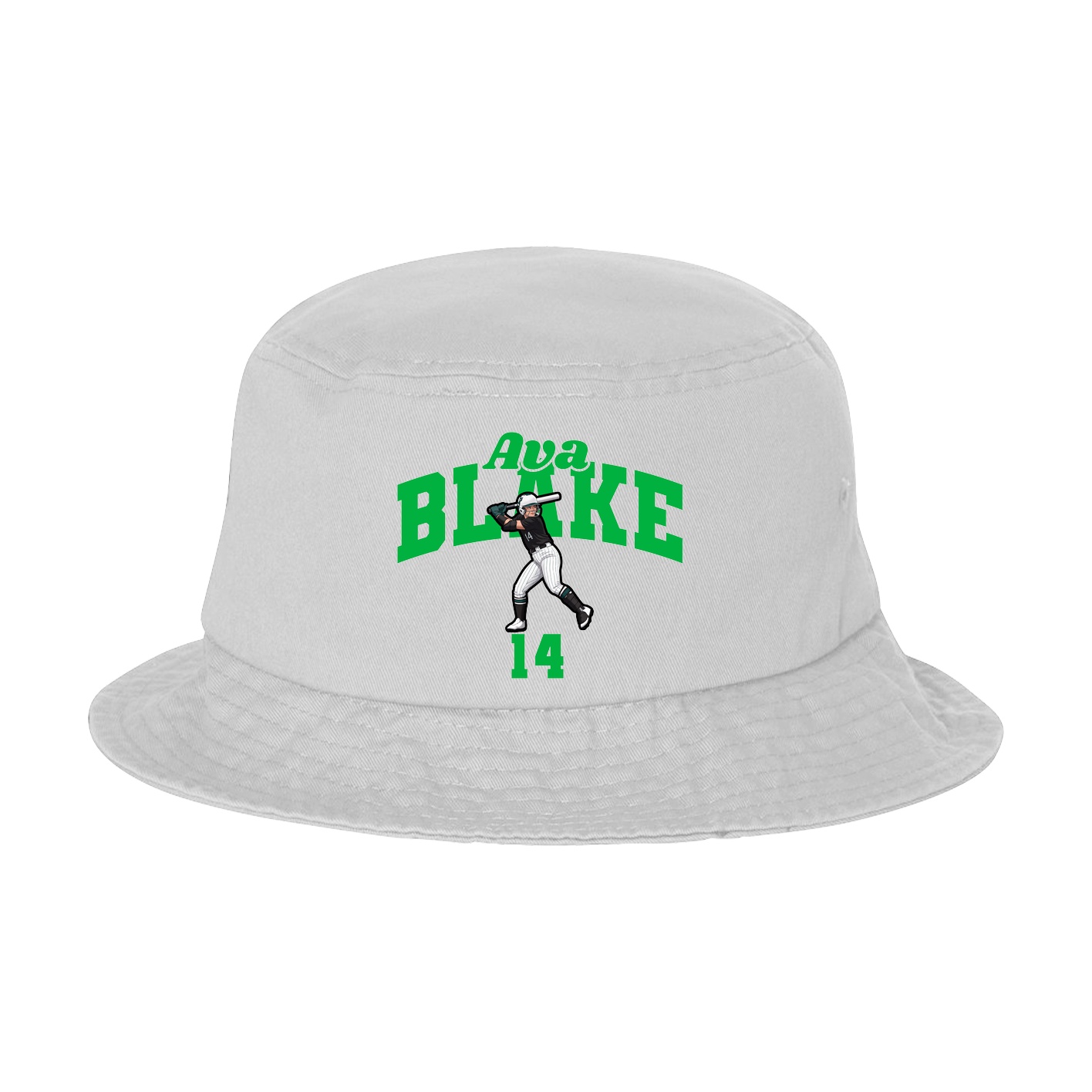 Bucket Cap — Signature Arch in White