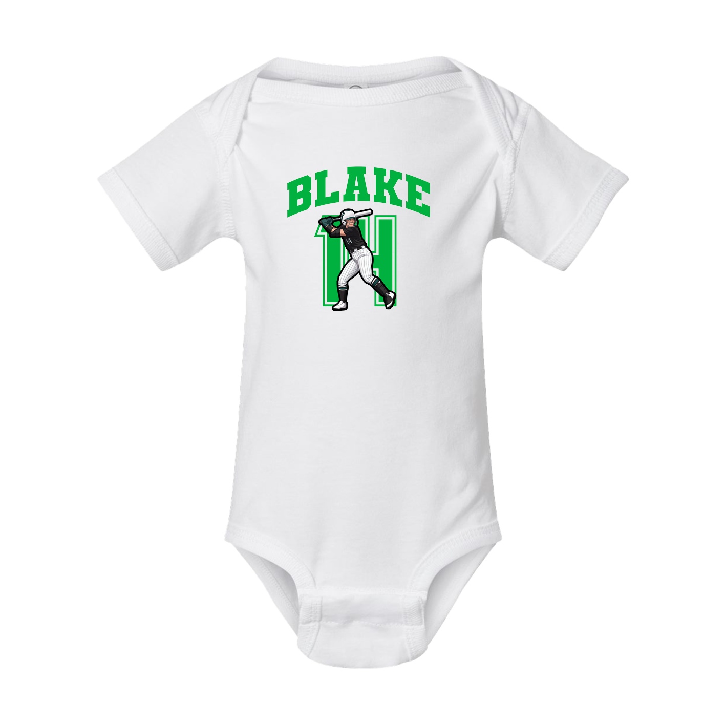 Baby Onesie — Number in White