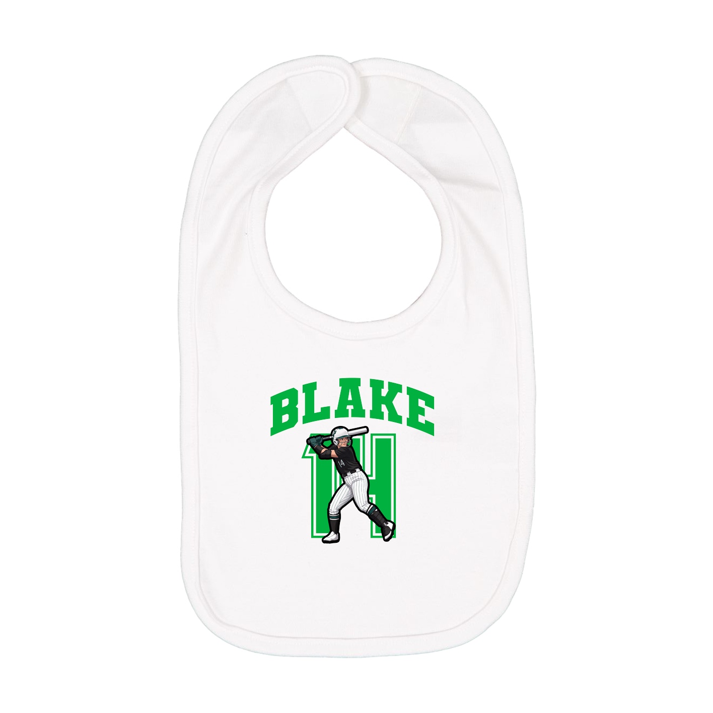 Infant Bib — Number in White
