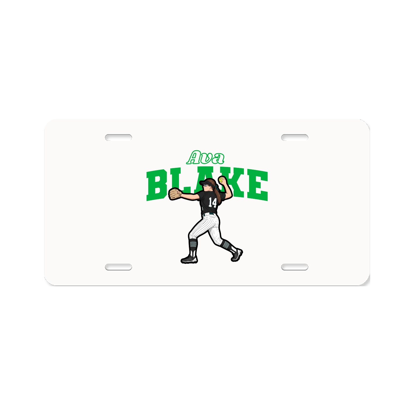License Plate — Name Arch in Classic