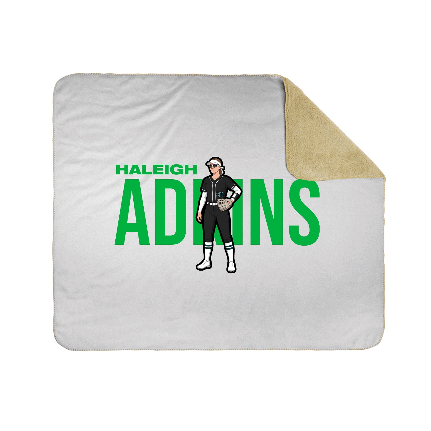Throw Blanket — Player Name in White