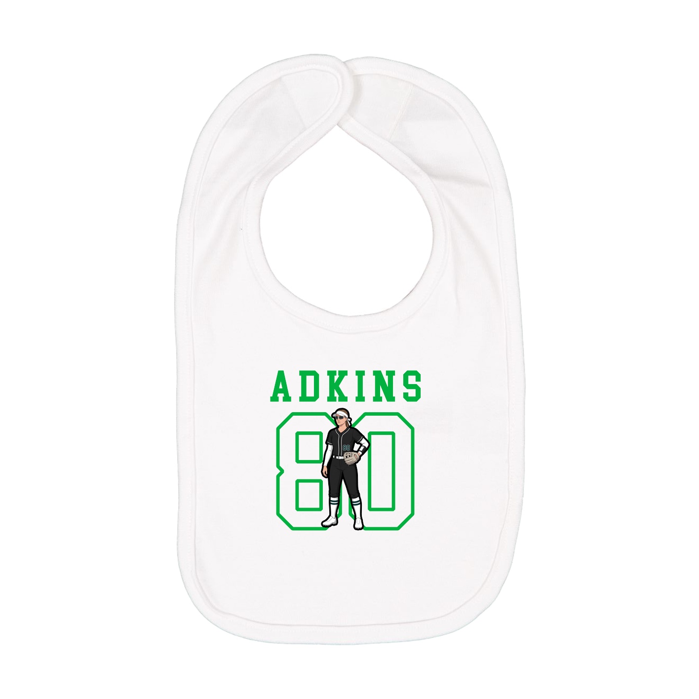 Infant Bib — Shirsey in White