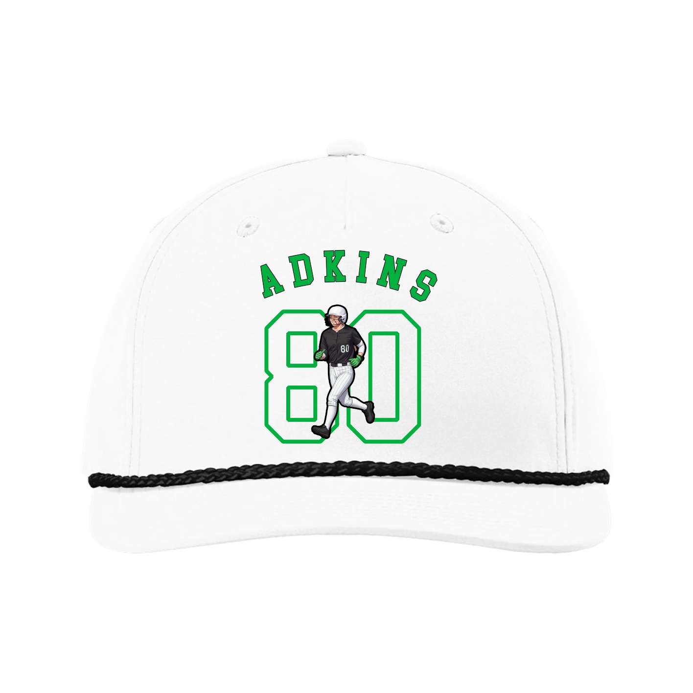 Five-Panel Classic Rope Cap — Shirsey Arch in White