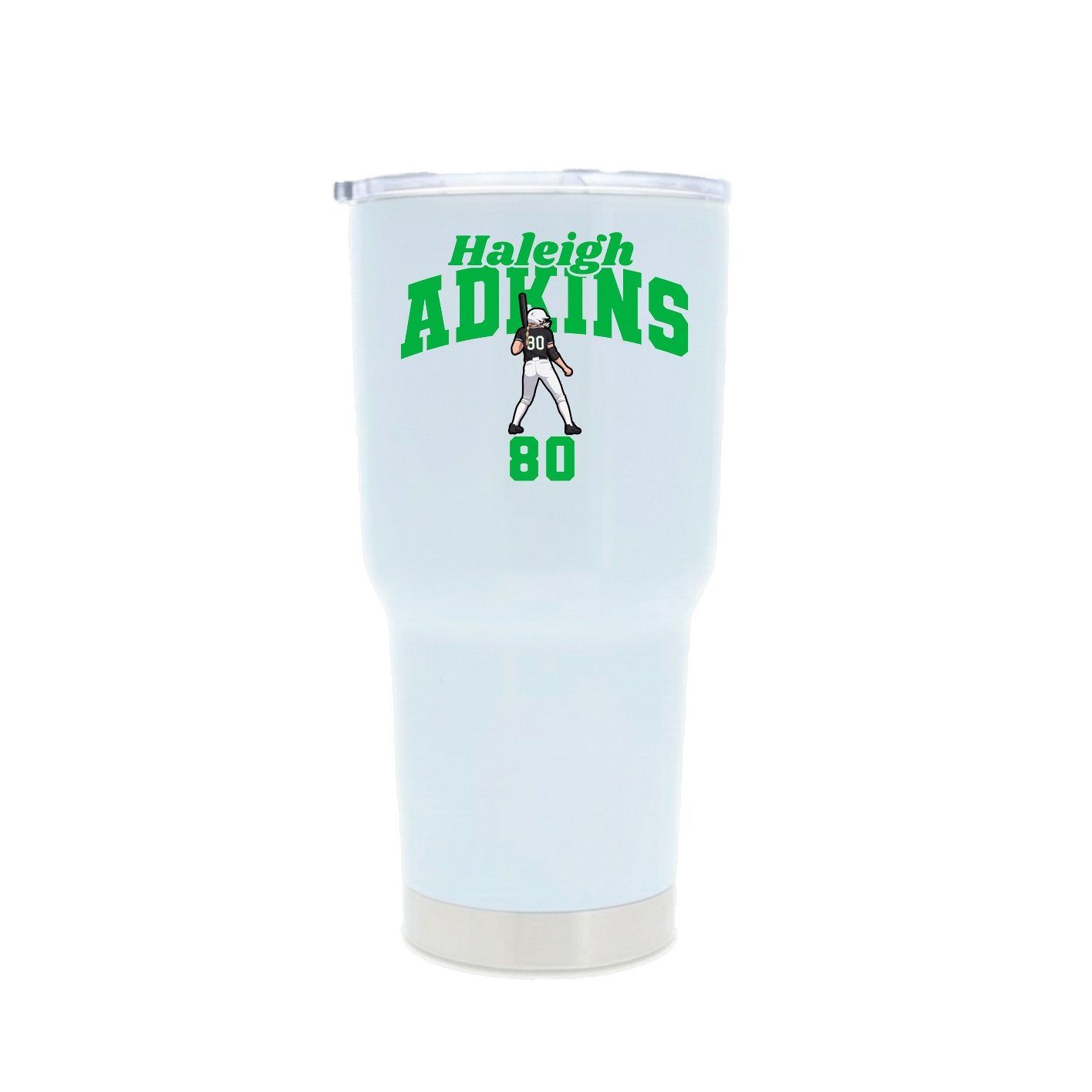 30oz Stainless Steel Tumbler — Signature Arch in White