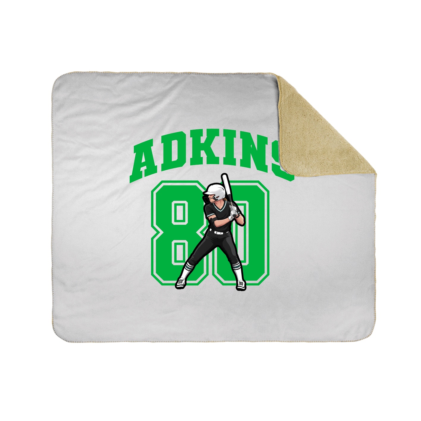 Throw Blanket — Number in White