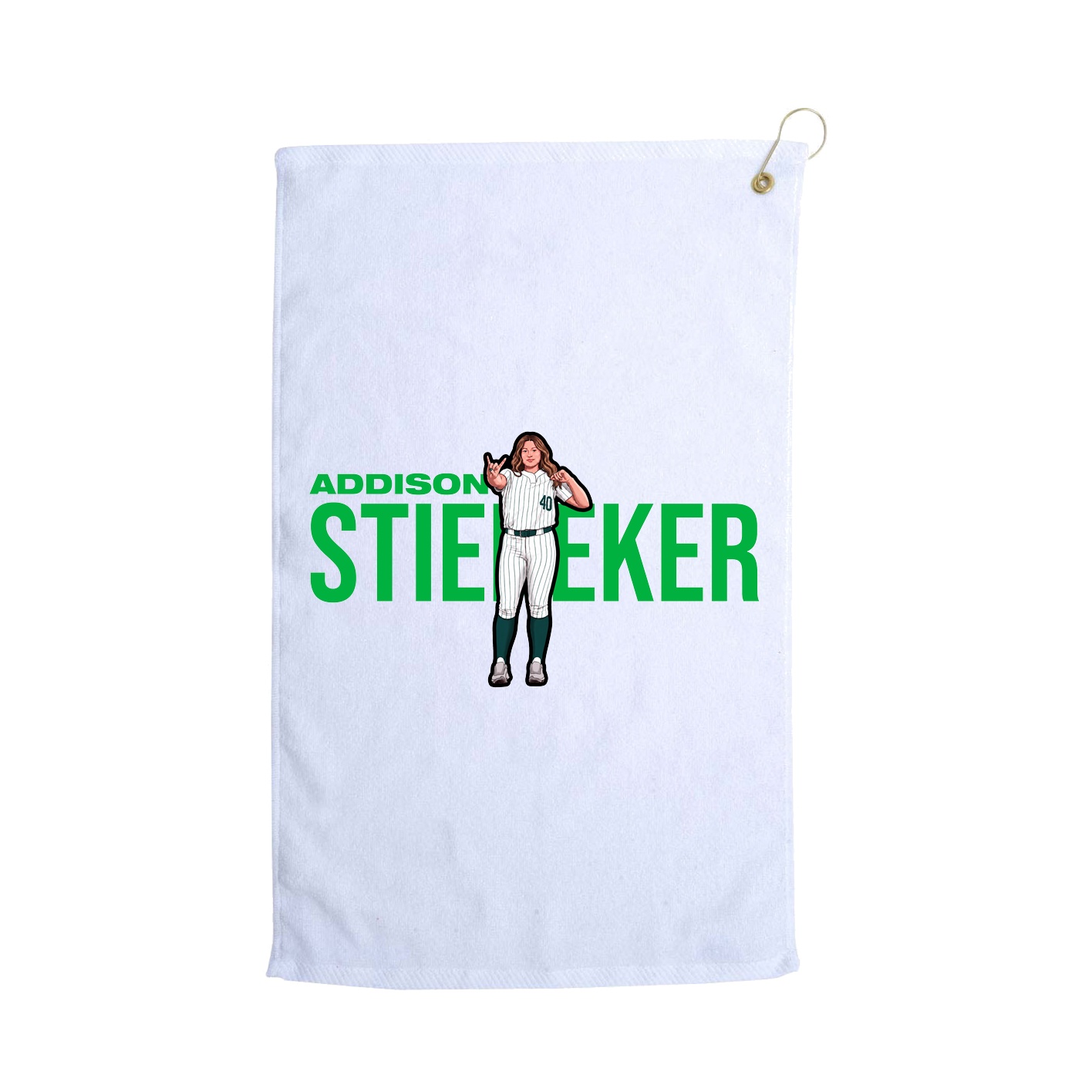 Golf Towel — Player Name in White
