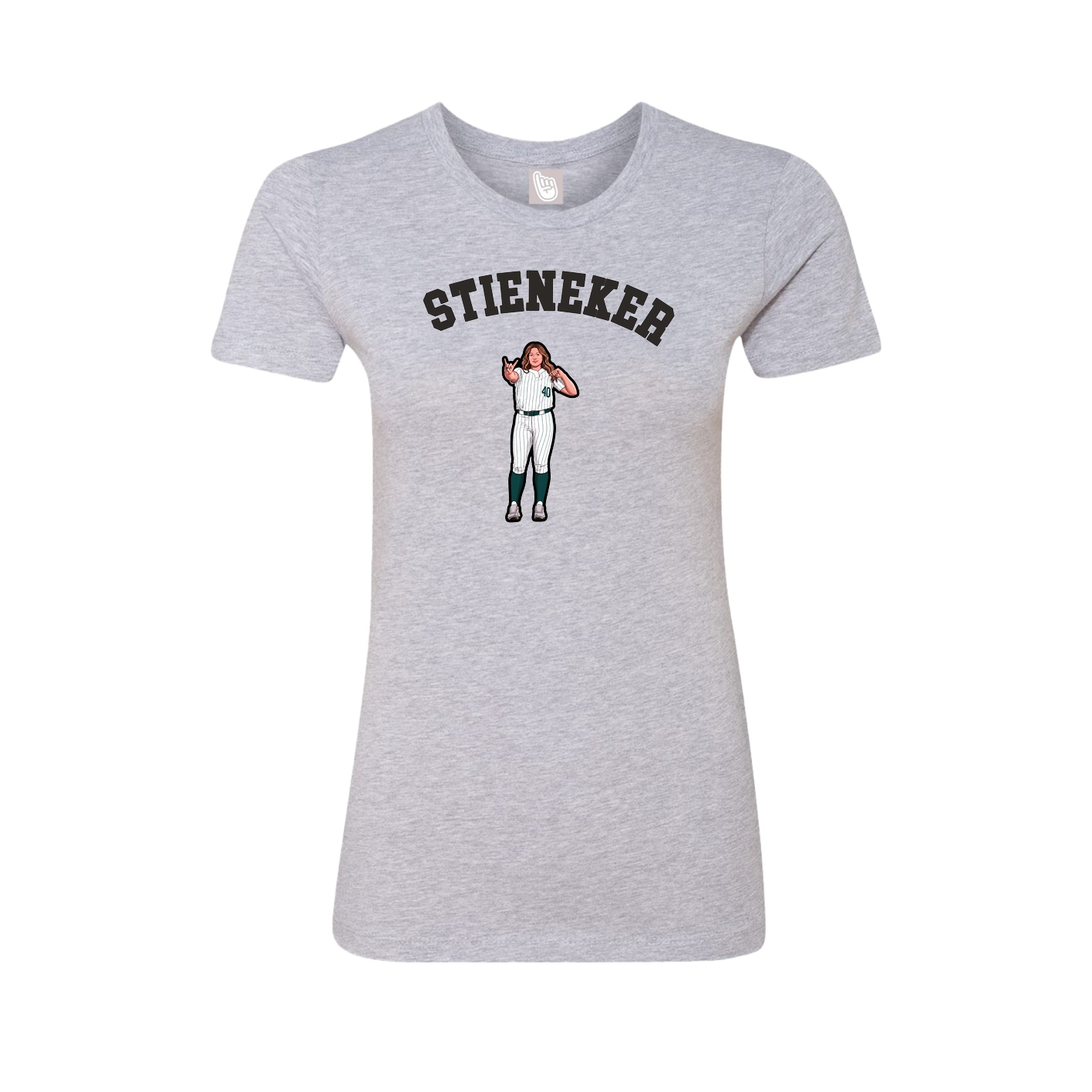 Fitted Women's Tee — Shirsey Arch in Grey
