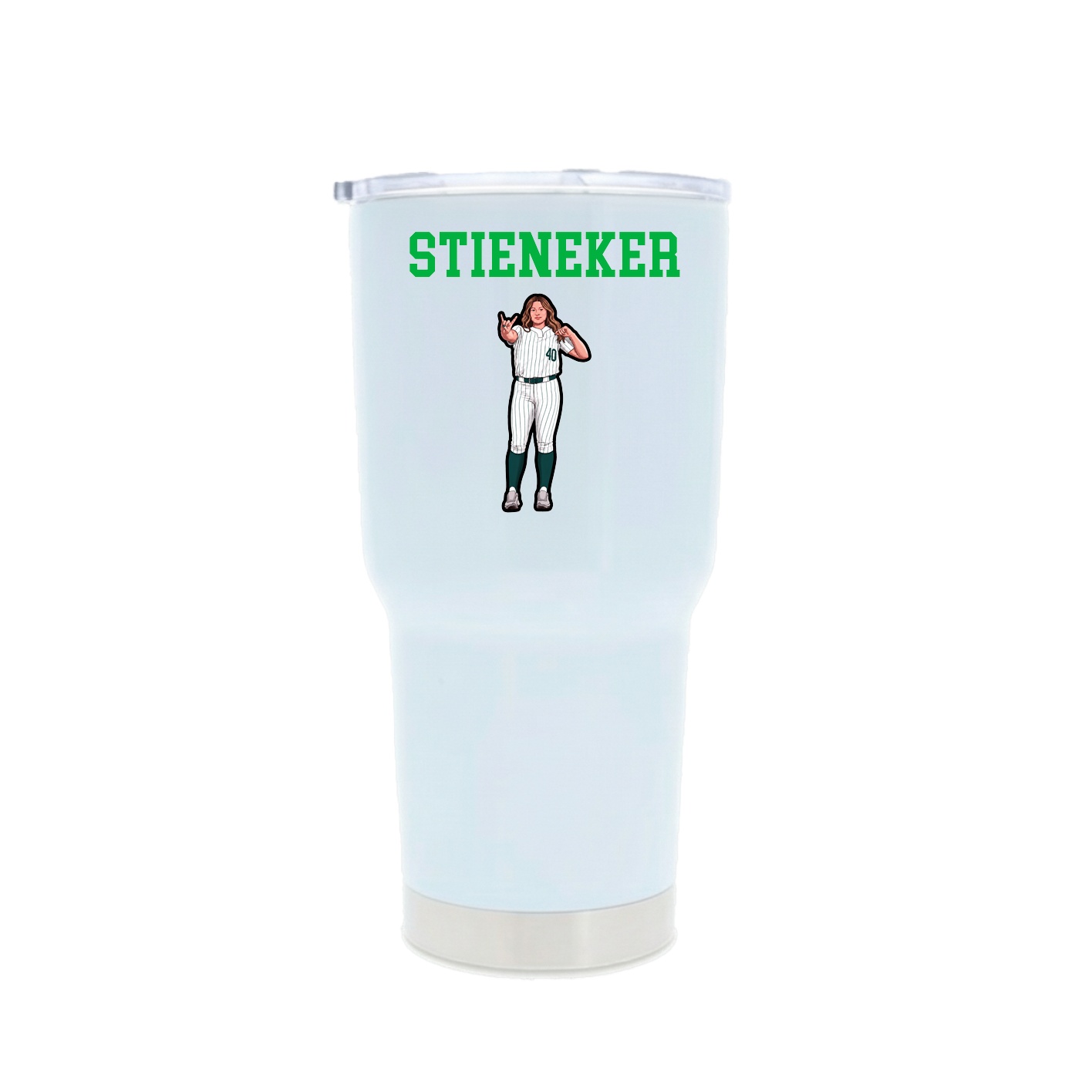 30oz Stainless Steel Tumbler — Shirsey in White