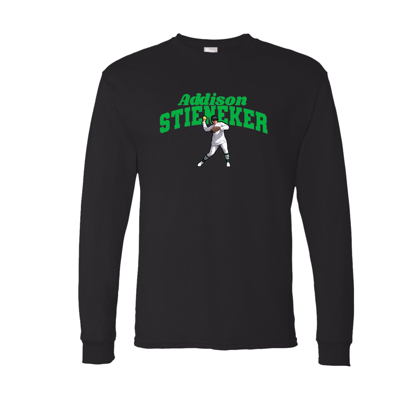 Long Sleeve Tee — Signature Arch in Black