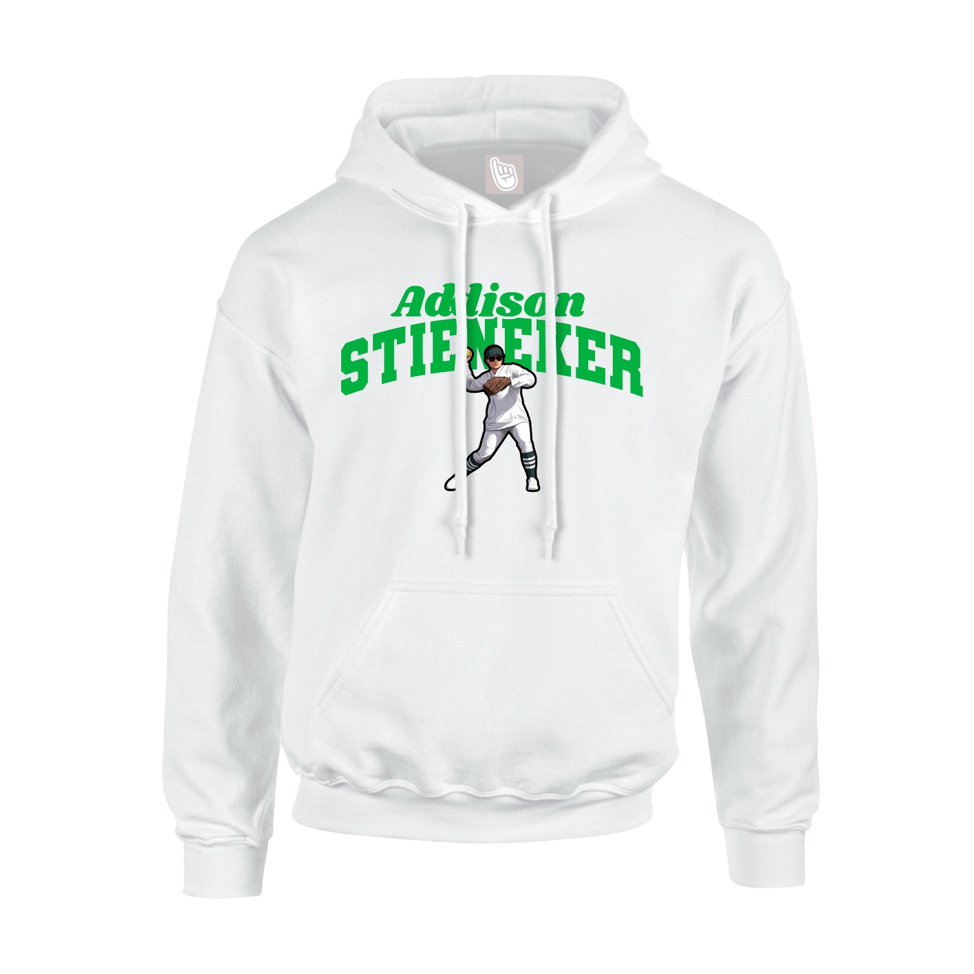 Hoodie — Signature Arch in White
