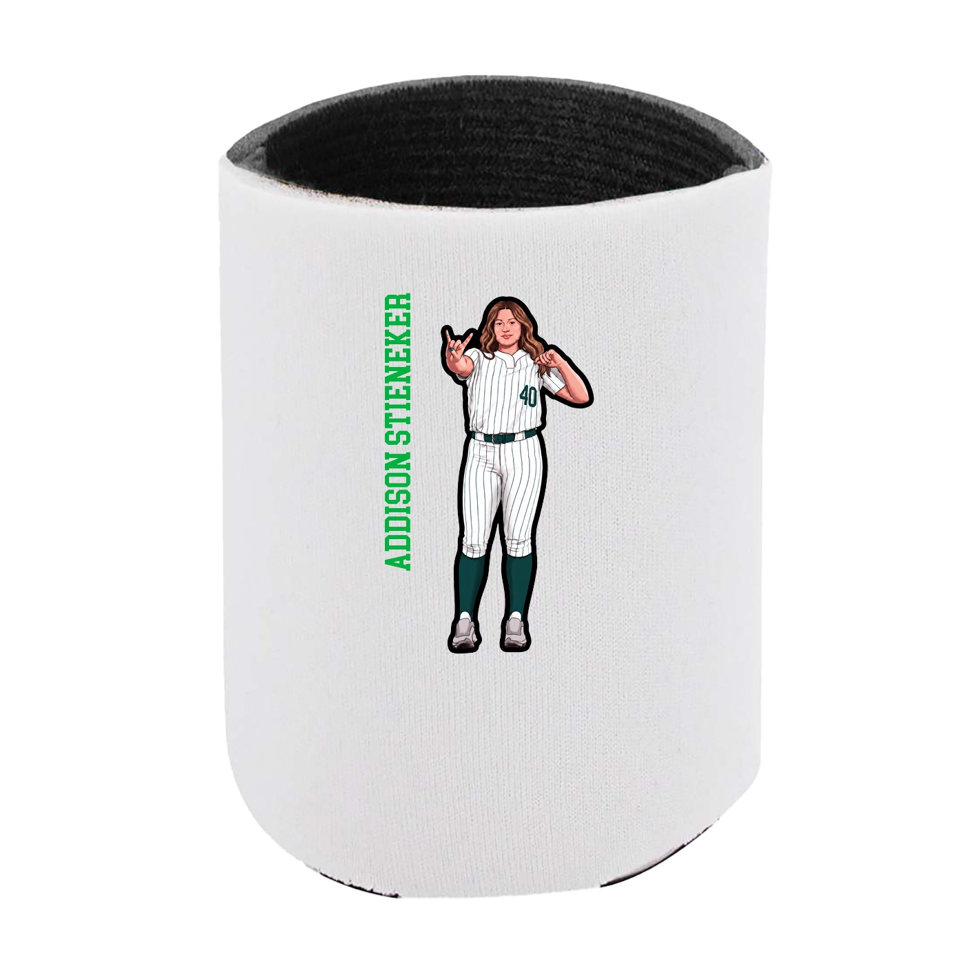 Can Holder — Name Vertical in White