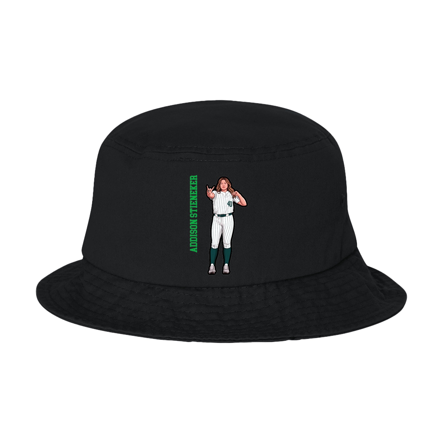Bucket Cap — Name Vertical in Black