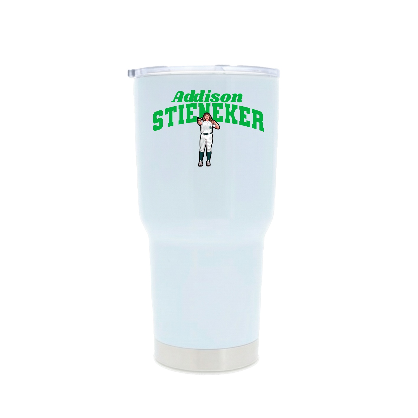 30oz Stainless Steel Tumbler — Signature Arch in White