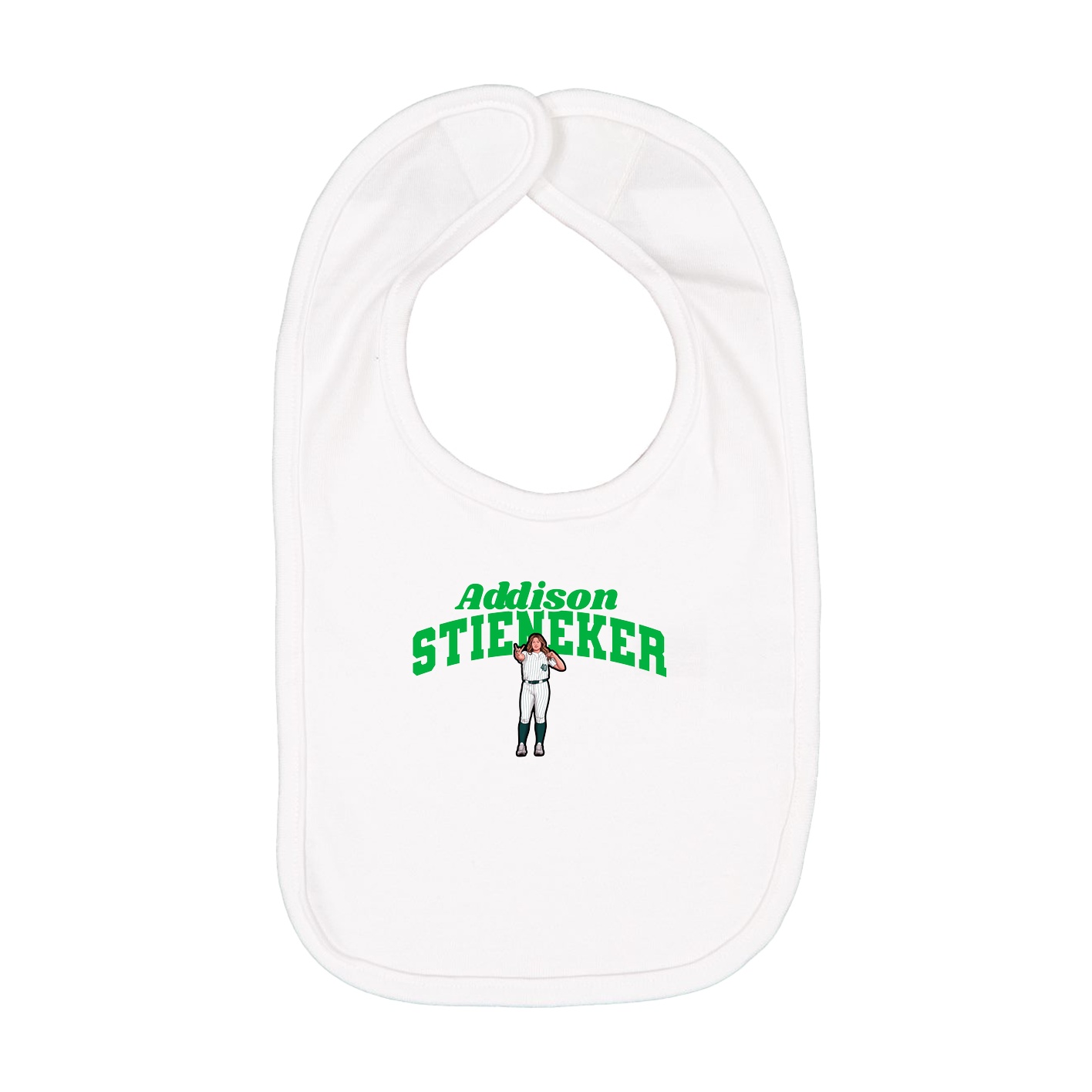 Infant Bib — Signature Arch in White