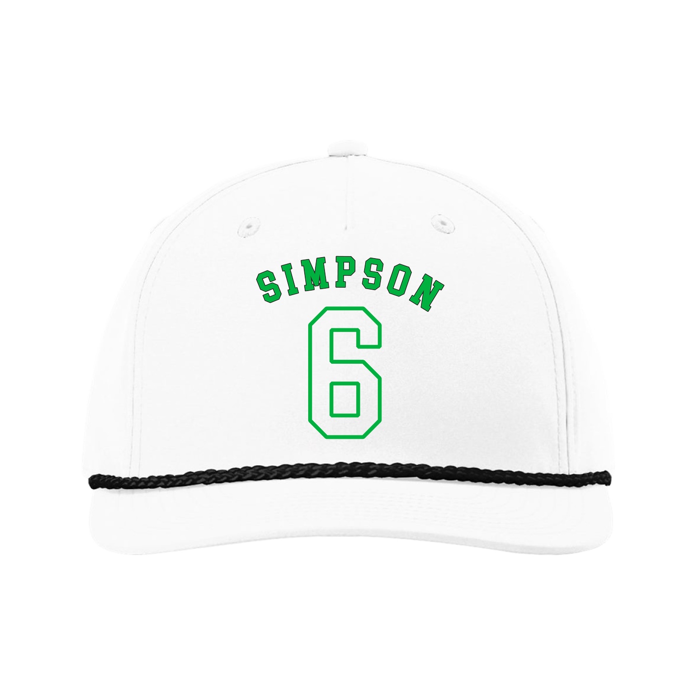 Five-Panel Classic Rope Cap — Shirsey Arch in White