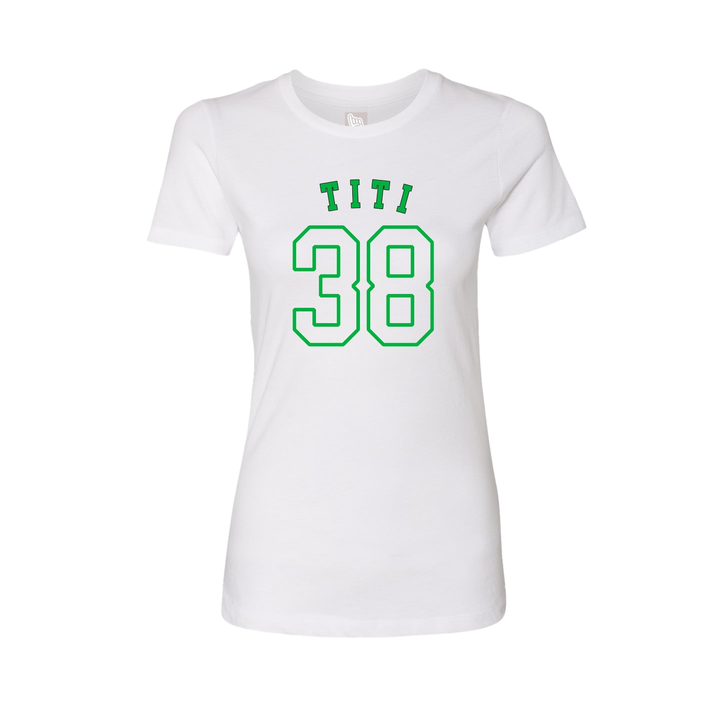 Fitted Women's Tee — Shirsey Arch in White