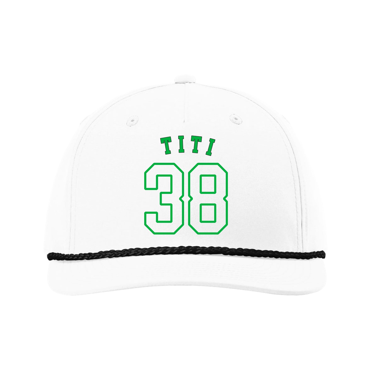 Five-Panel Classic Rope Cap — Shirsey Arch in White
