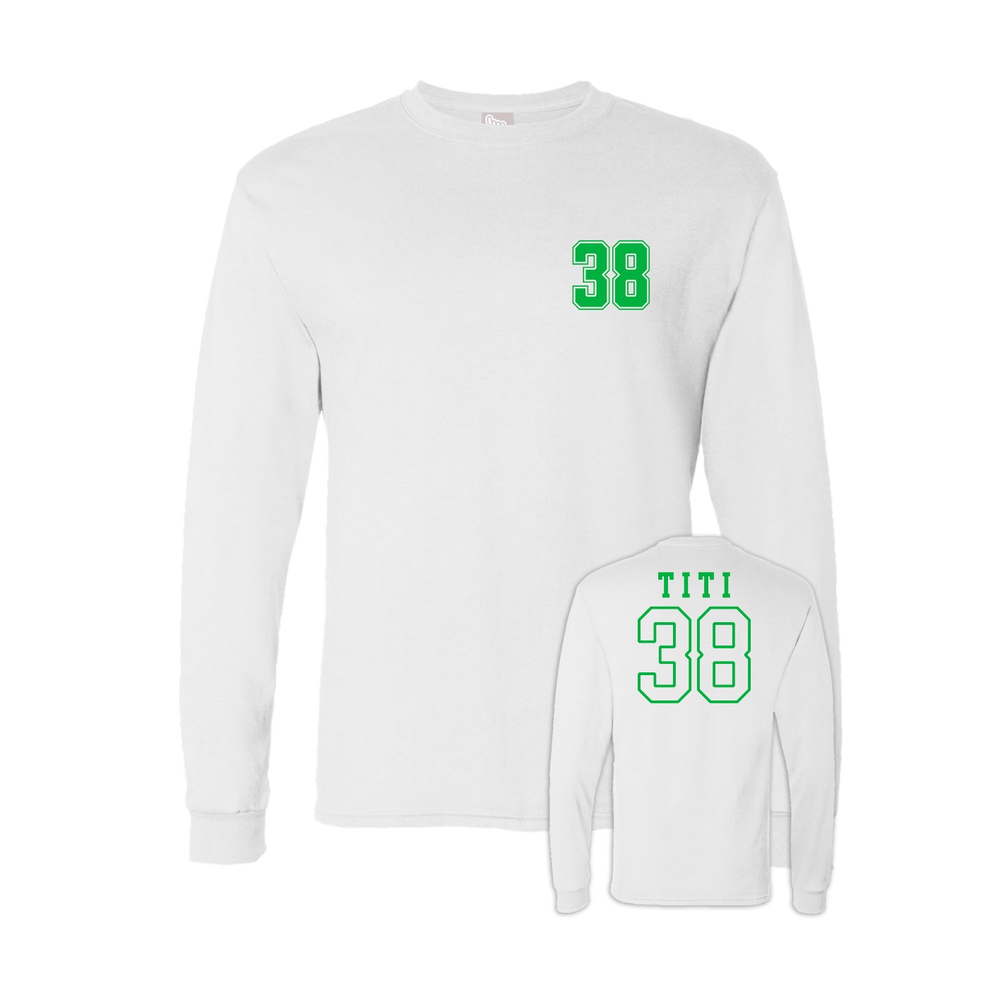 Long Sleeve Tee — Chest Back in White