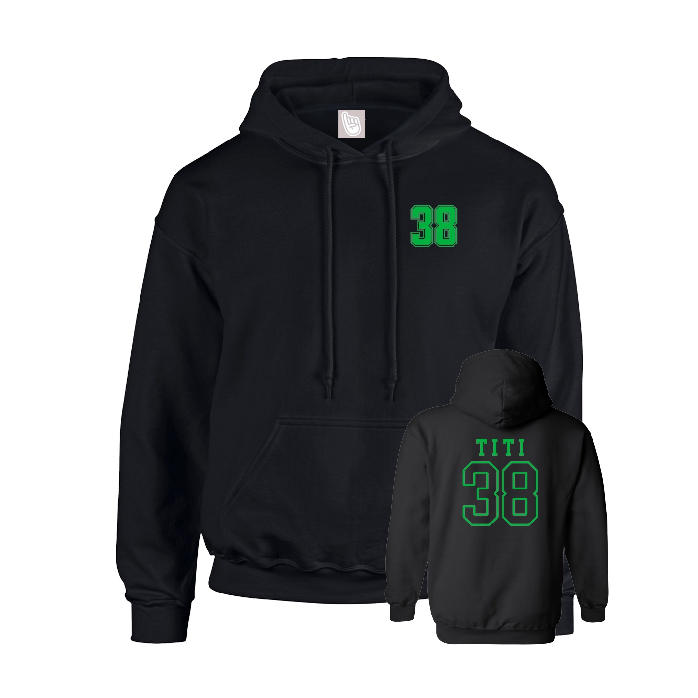 Youth Hoodie — Chest Back in Black