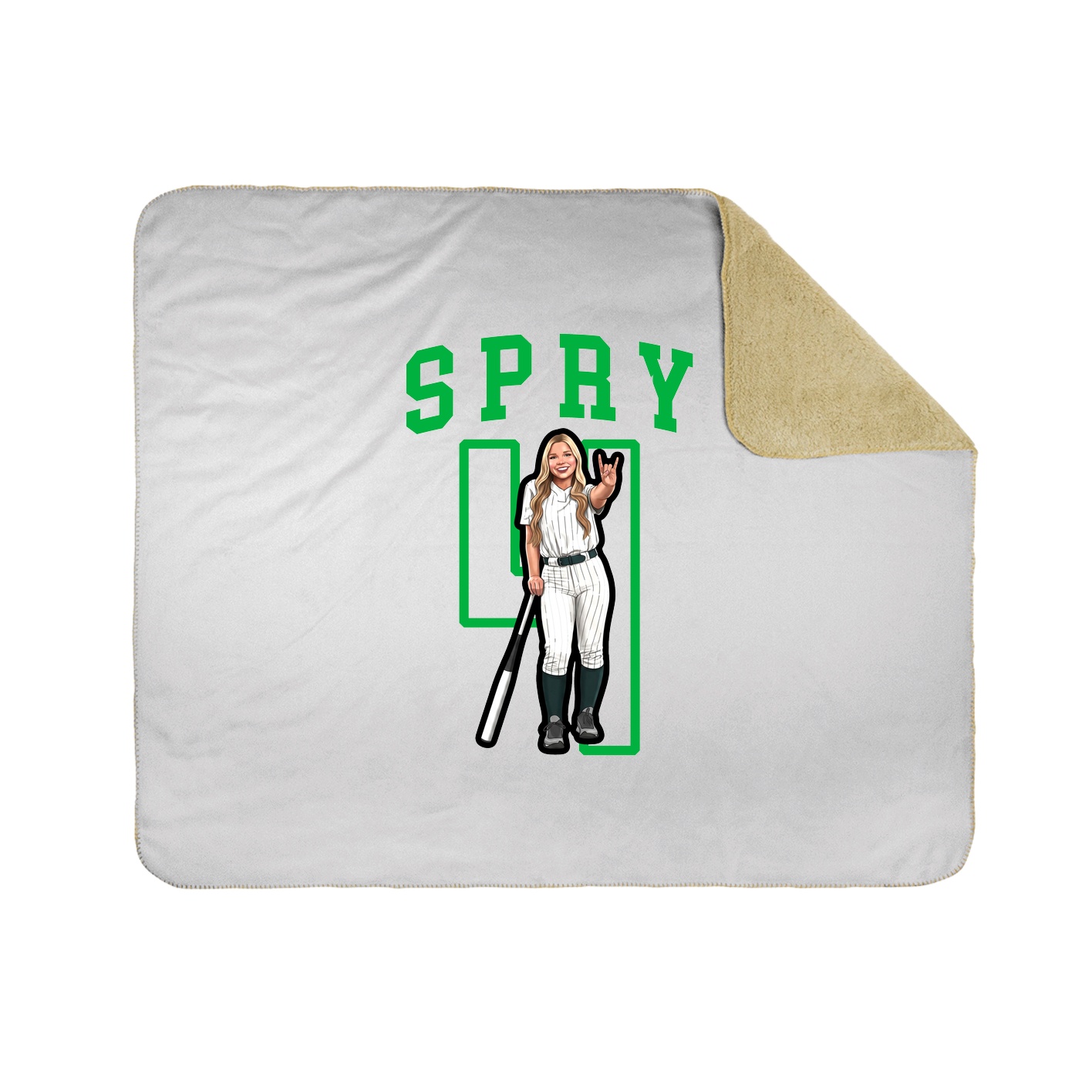 Throw Blanket — Shirsey in White