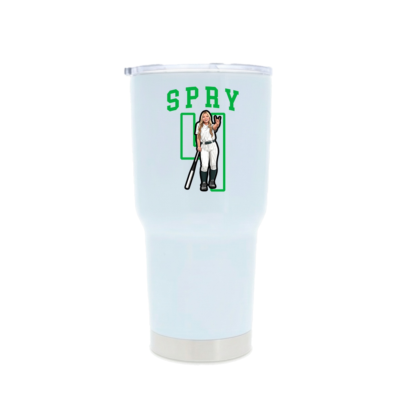 30oz Stainless Steel Tumbler — Shirsey in White