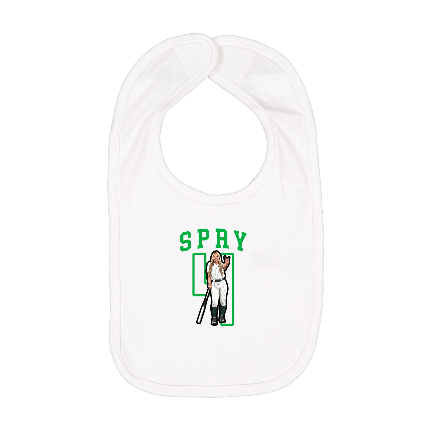 Infant Bib — Shirsey in White