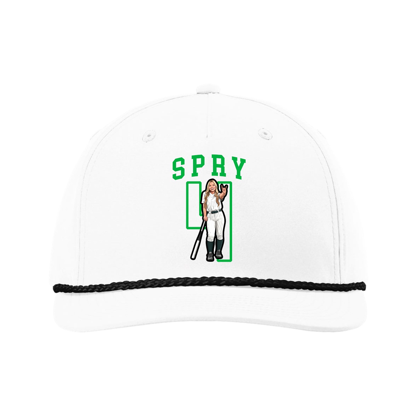 Five-Panel Classic Rope Cap — Shirsey in White