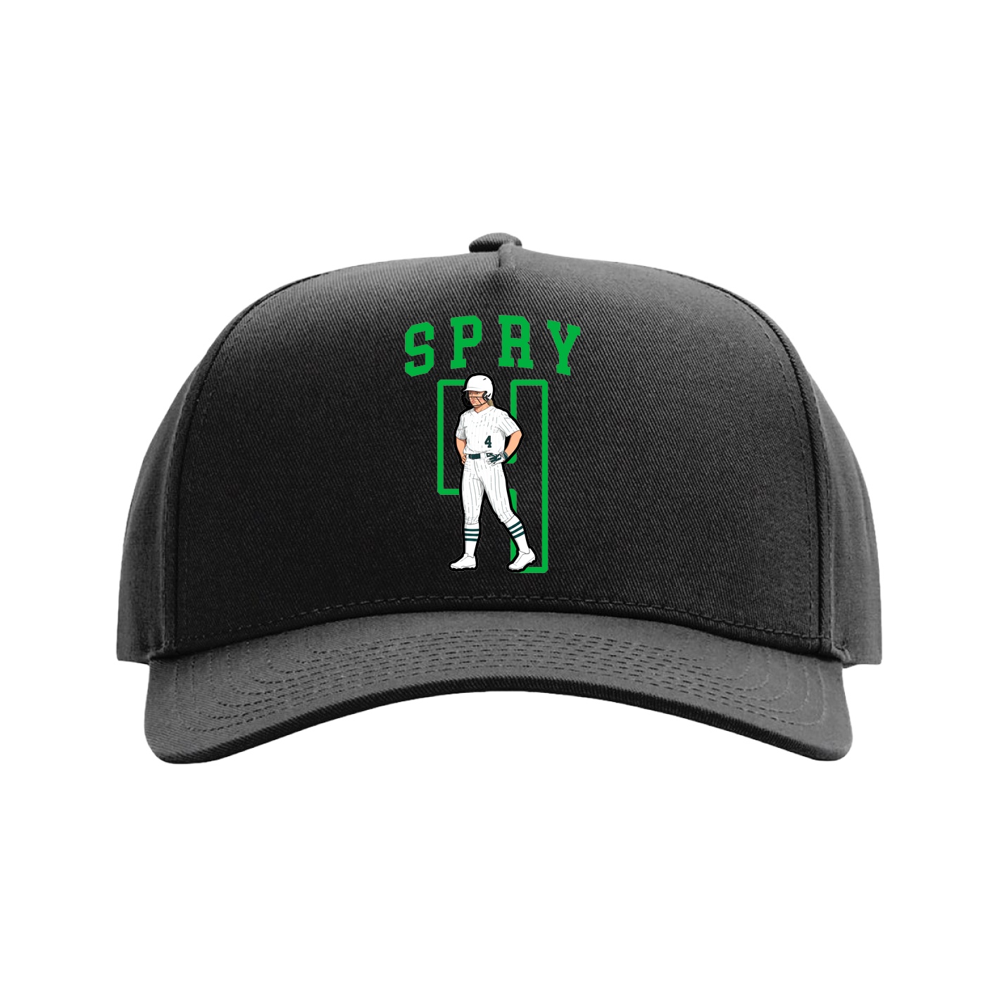Full Fabric Five-Panel Champ Cap — Shirsey in Black