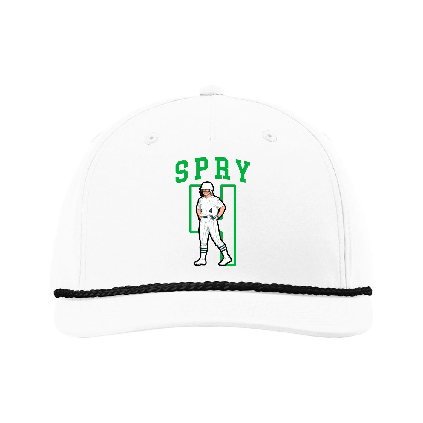 Five-Panel Classic Rope Cap — Shirsey in White