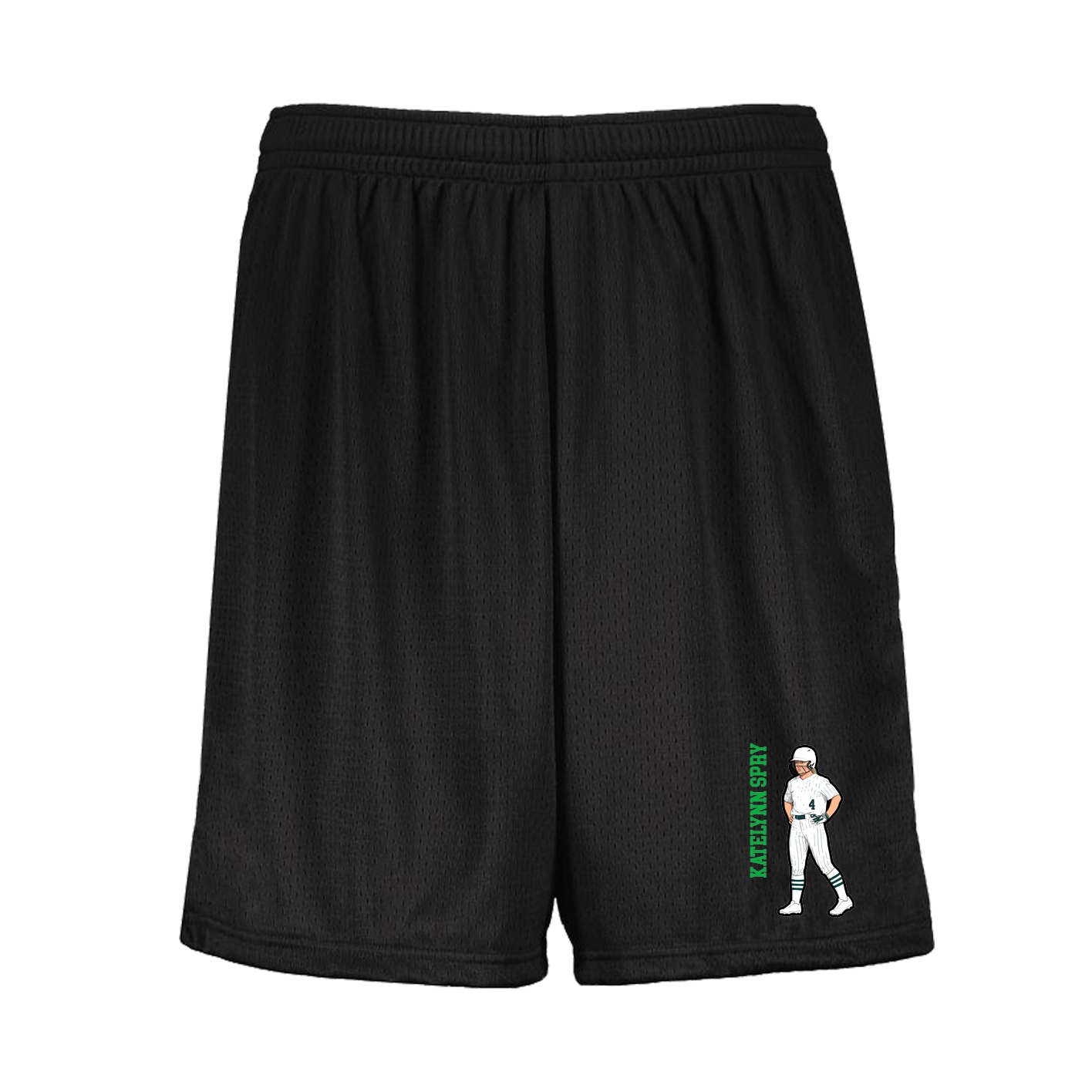 Shorts — Name Vertical in Black