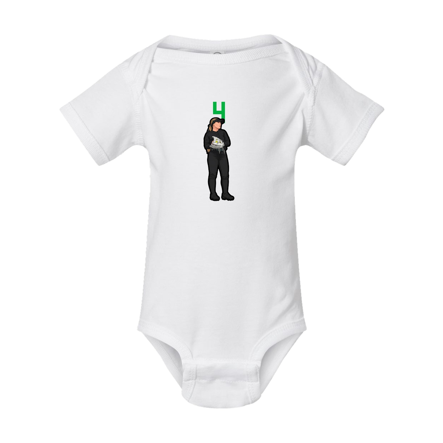 Baby Onesie — Number Top in White