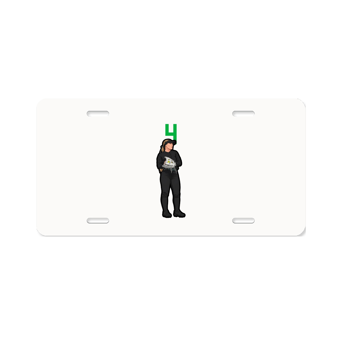 License Plate — Number Top in Classic