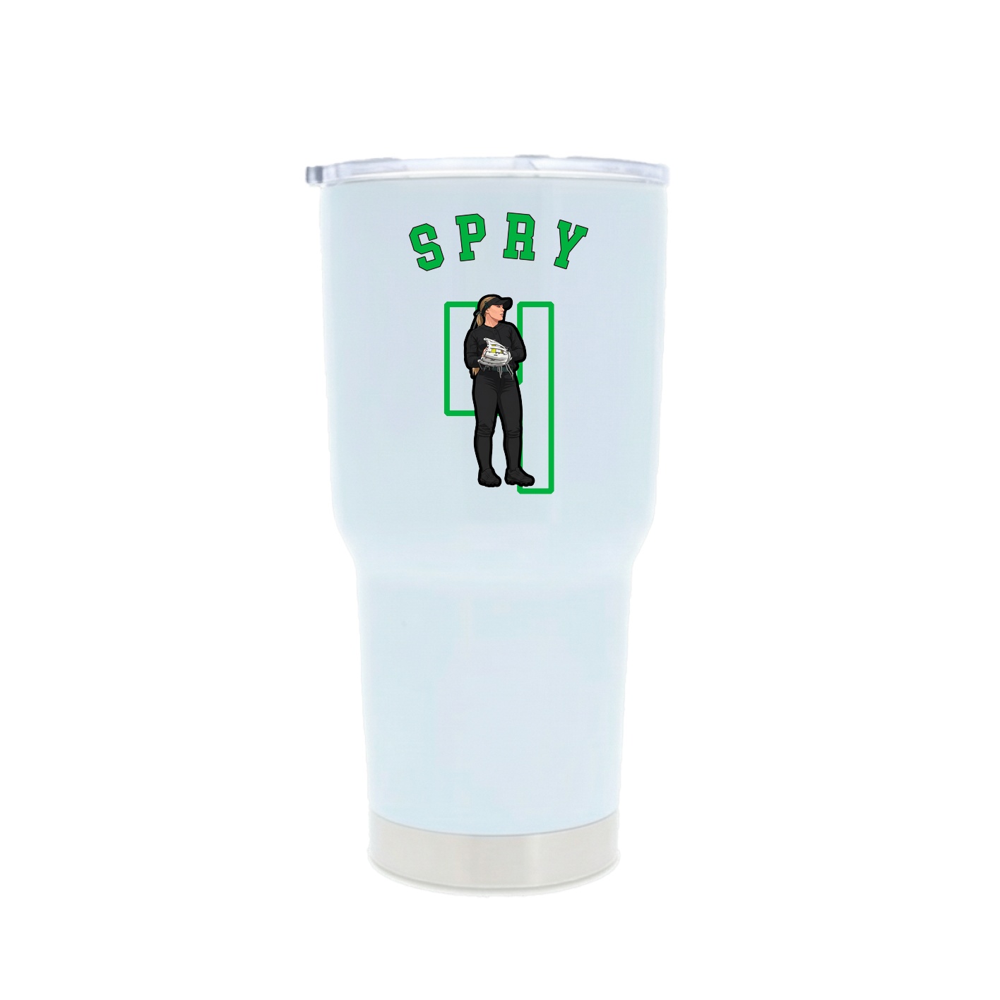 30oz Stainless Steel Tumbler — Shirsey Arch in White