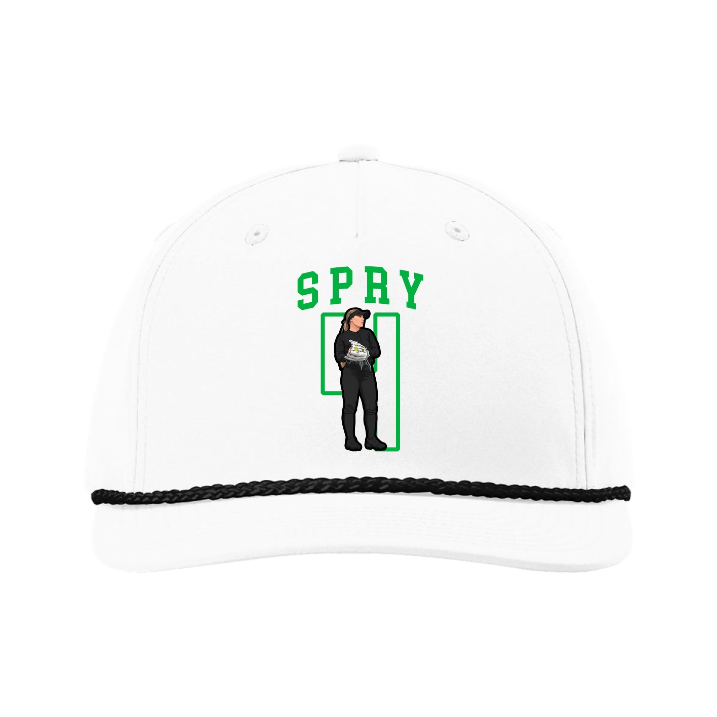 Five-Panel Classic Rope Cap — Shirsey in White