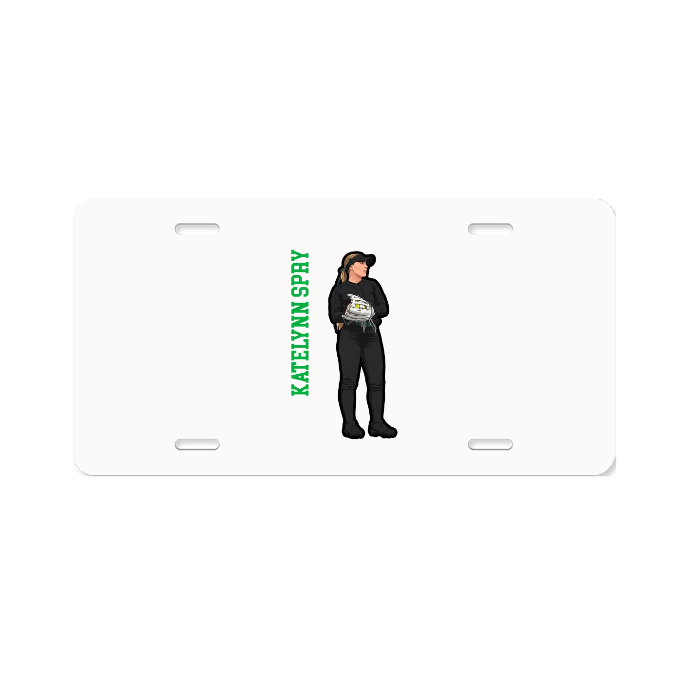 License Plate — Name Vertical in Classic