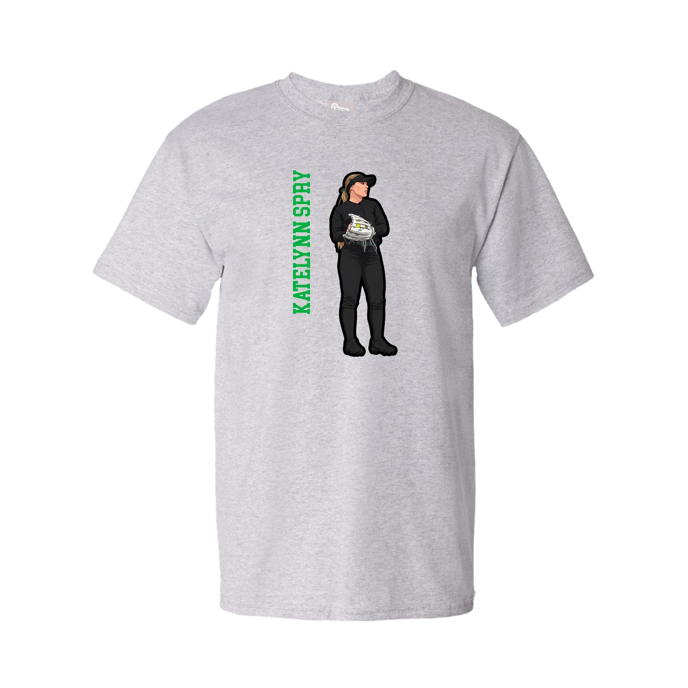 Youth Tee — Name Vertical in Grey